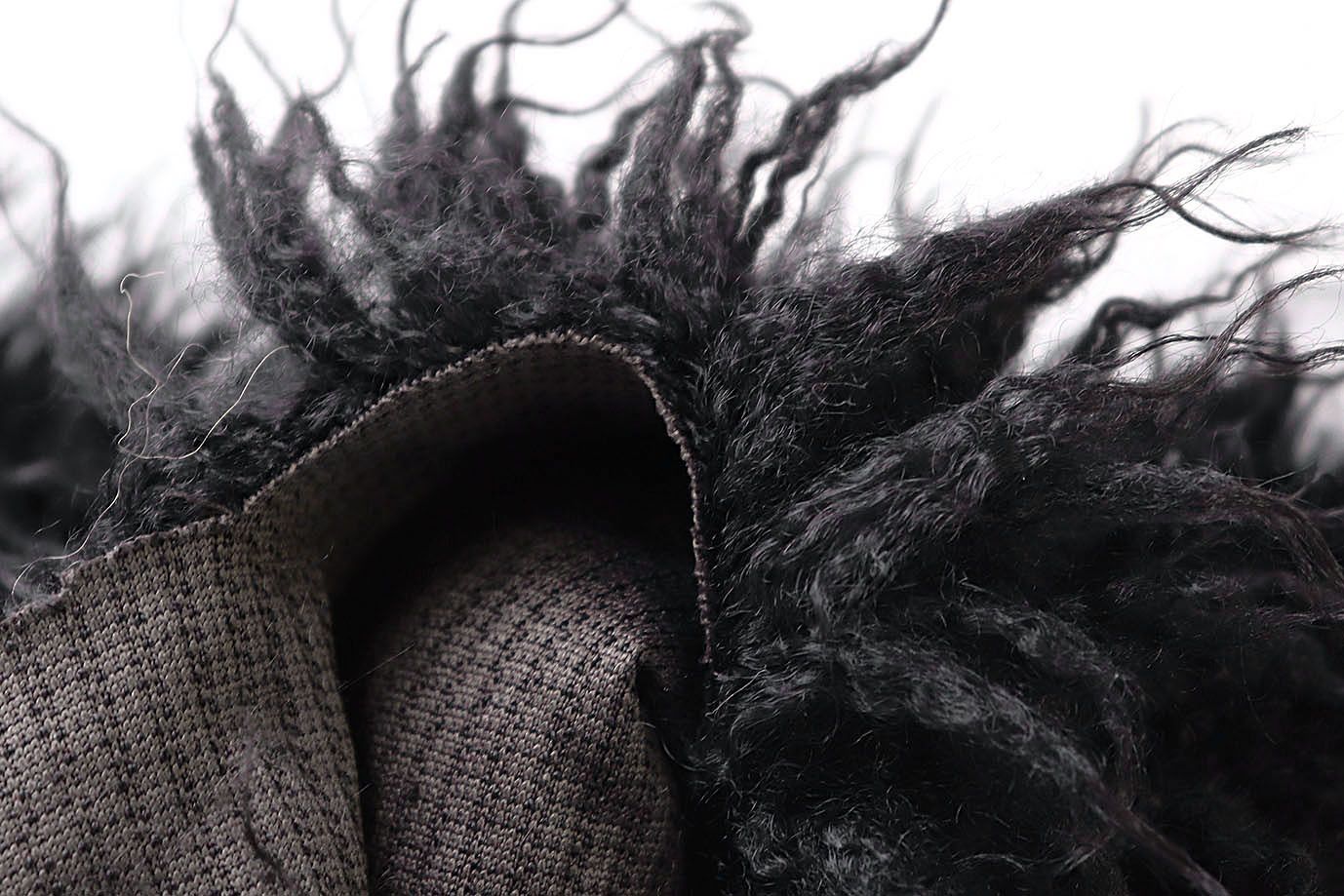 Искусственный мех "Лама"/черный AP50319/D#1538-240324/C#Black (50210)