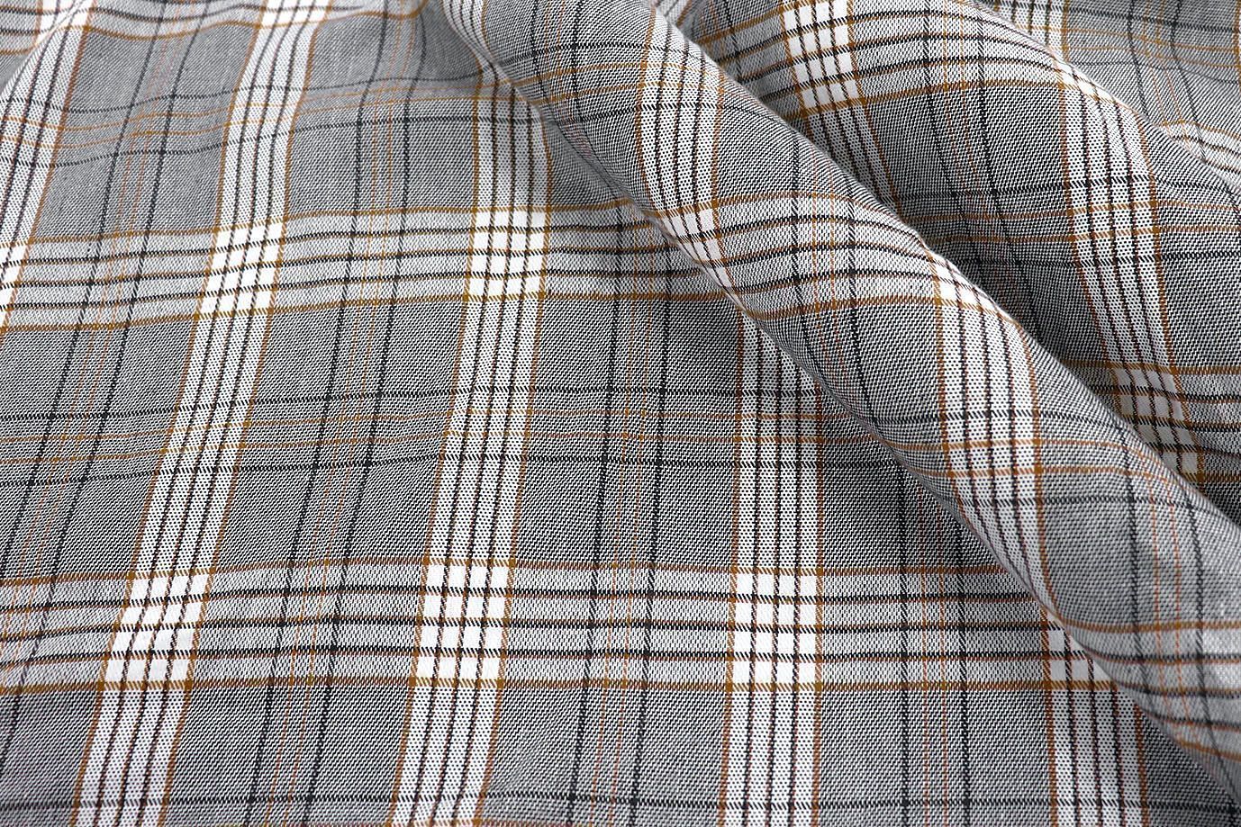 Костюмная ткань клетка/серый 2582-PY/D#4/C#2