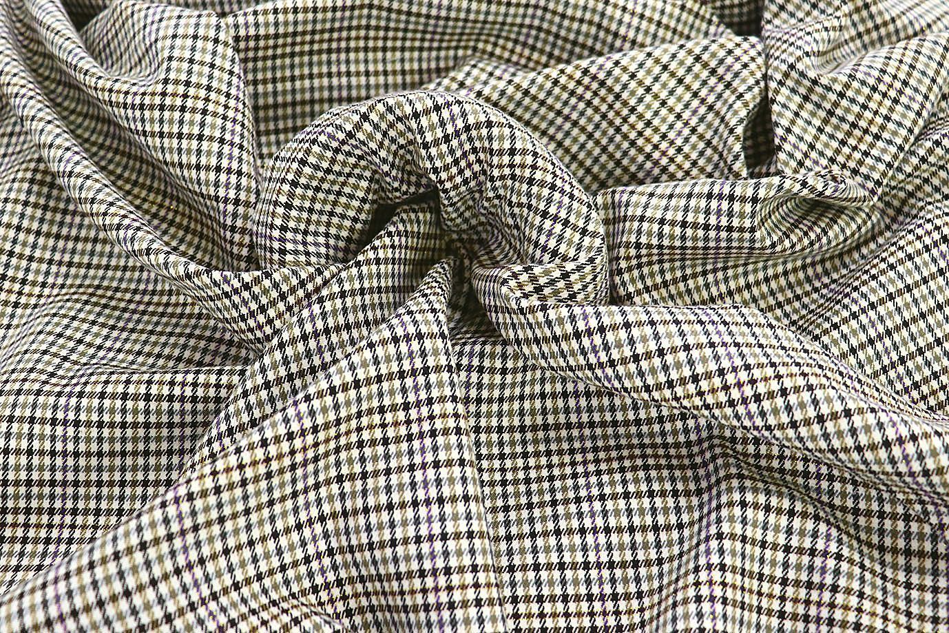 Костюмная ткань принт/клетка черно-белая 2581-PY/D#19/C#1