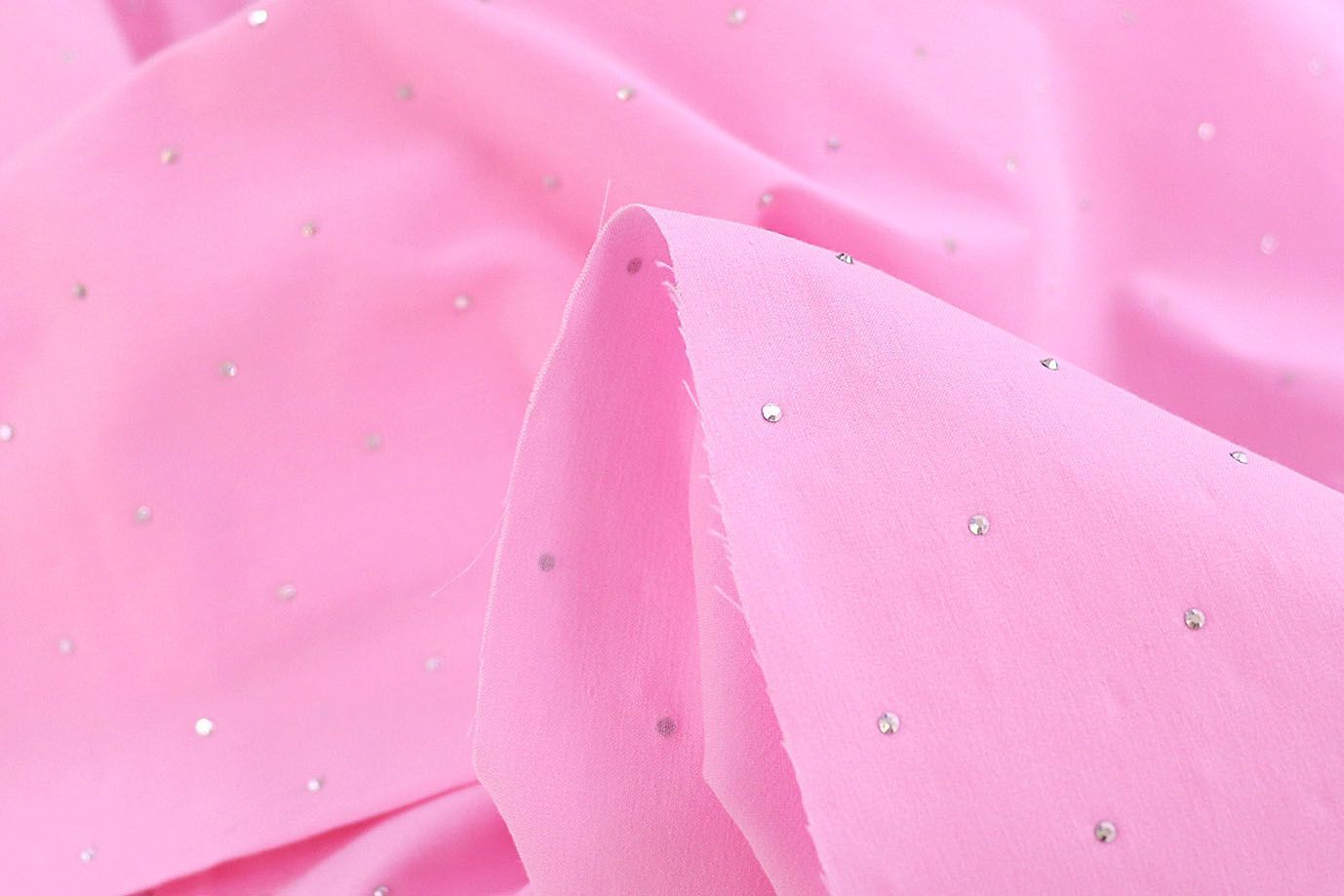Хлопок нейлон со стразами/ярко-розовый 3796-PY/C#4