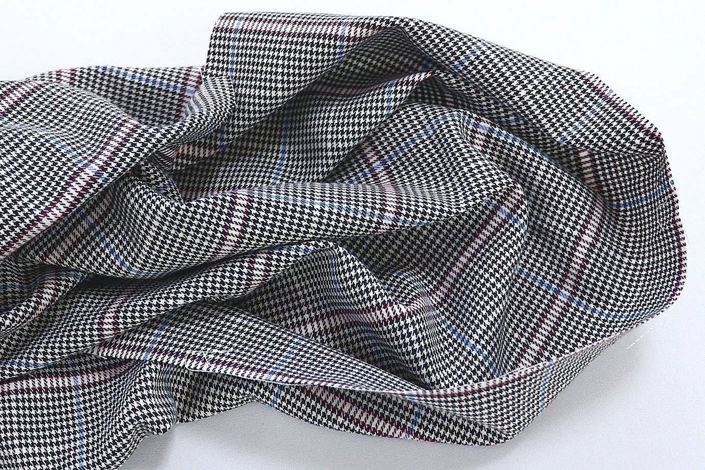 Костюмная ткань клетка/черно-белый 2582-PY/D#7/C#1