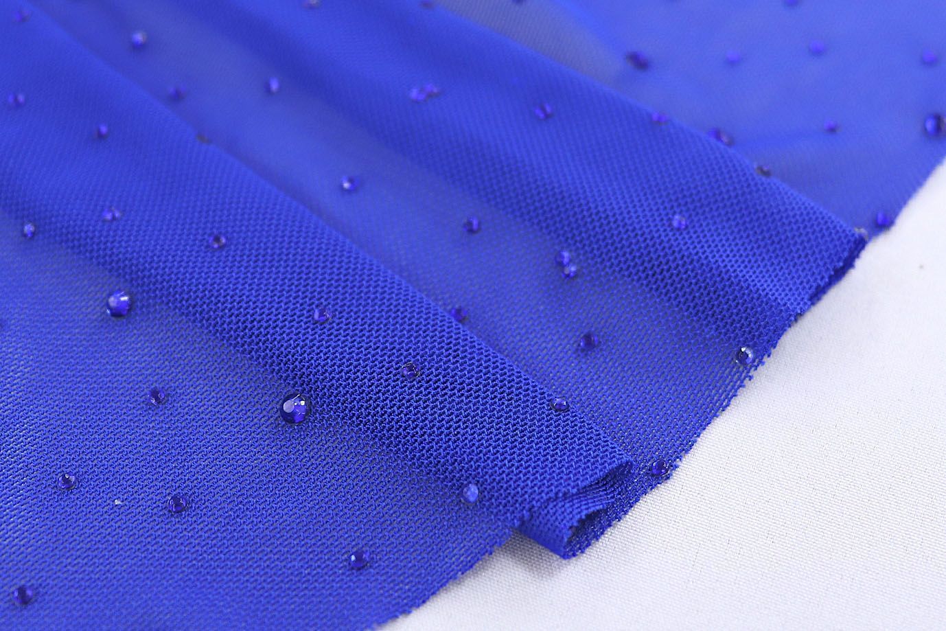 Сетка со стразами/электрик 3783-PY/C#7