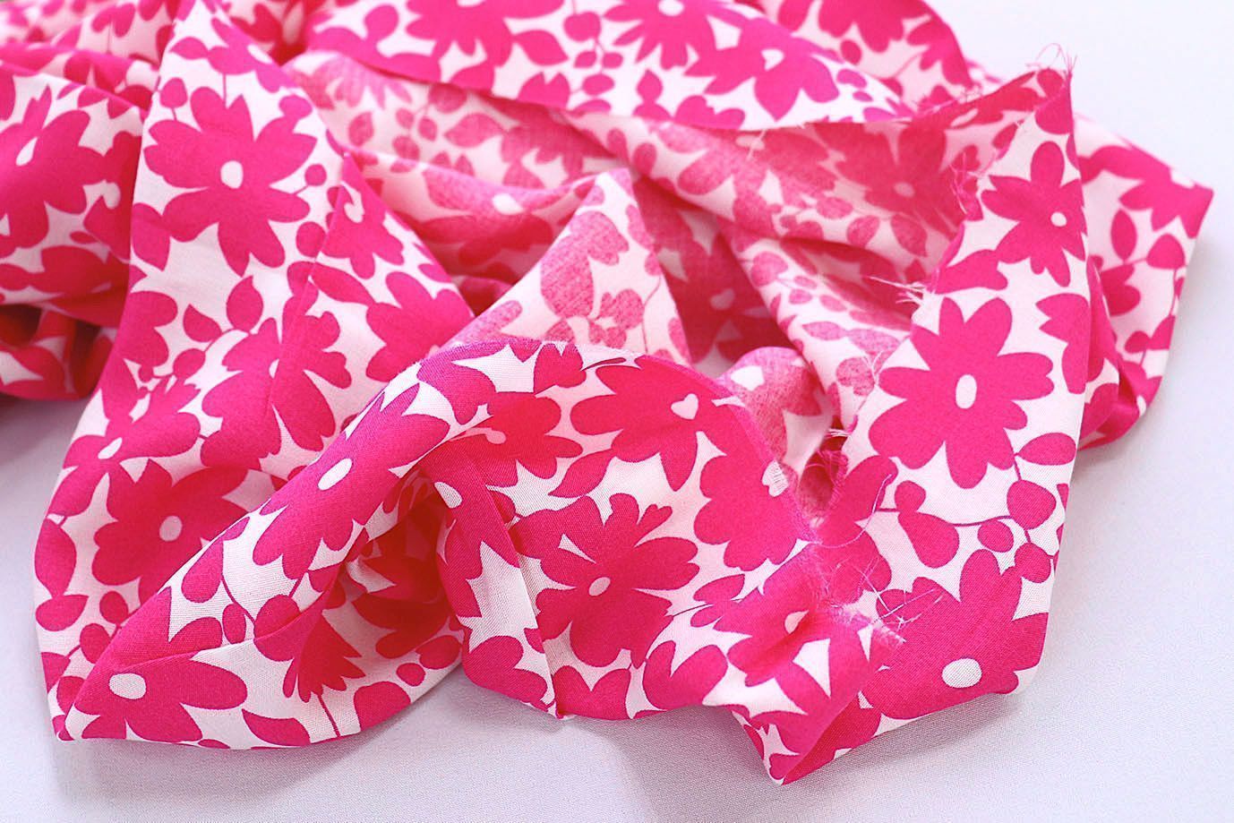 Штапель принт/цветы розовые на белом 1374-PY/D#11/C#1