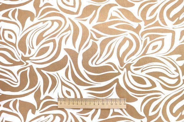 Штапель принт/коричневый на белом 3858-PY/D#3/C#4