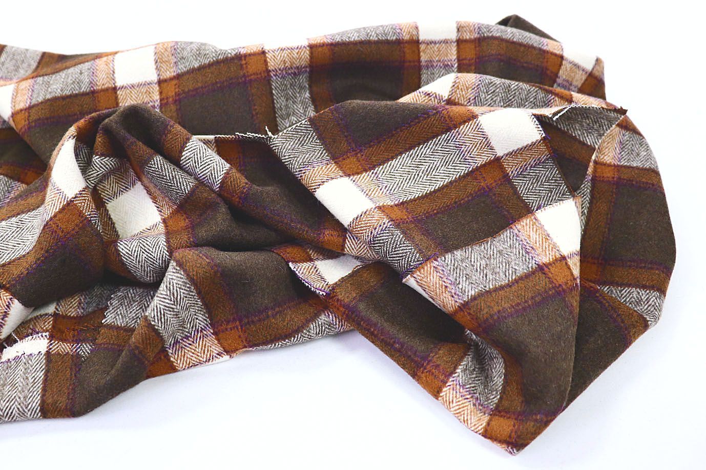 Пальтовая ткань клетка/коричневый 596-35018/C#4