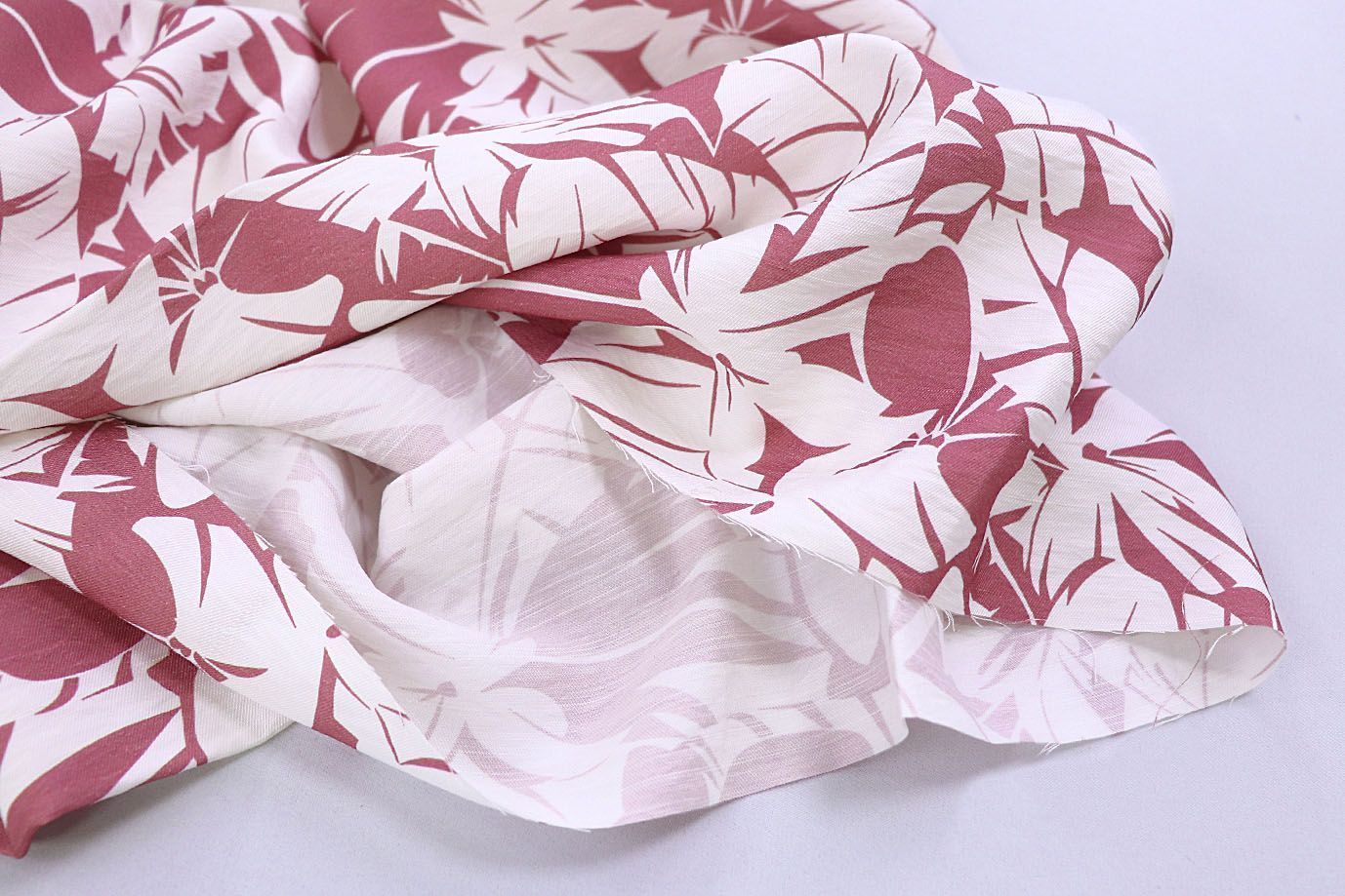 Лен N/R слаб принт/малиново-белый 3826-PY/D#3/C#2