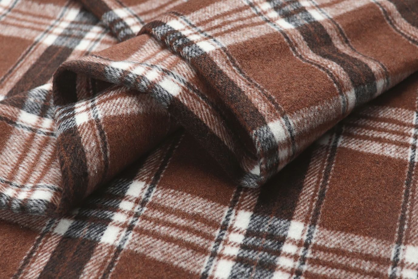 Пальтовая ткань клетка/коричневый 596-450115/C#2