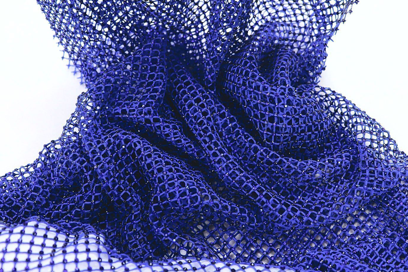 Сетка со стразами/ярко-синий SSR-724/C#3