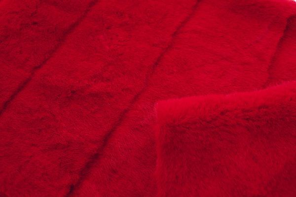 Искусственный мех "Кролик" стриженный/алый 622-1350G/C#11