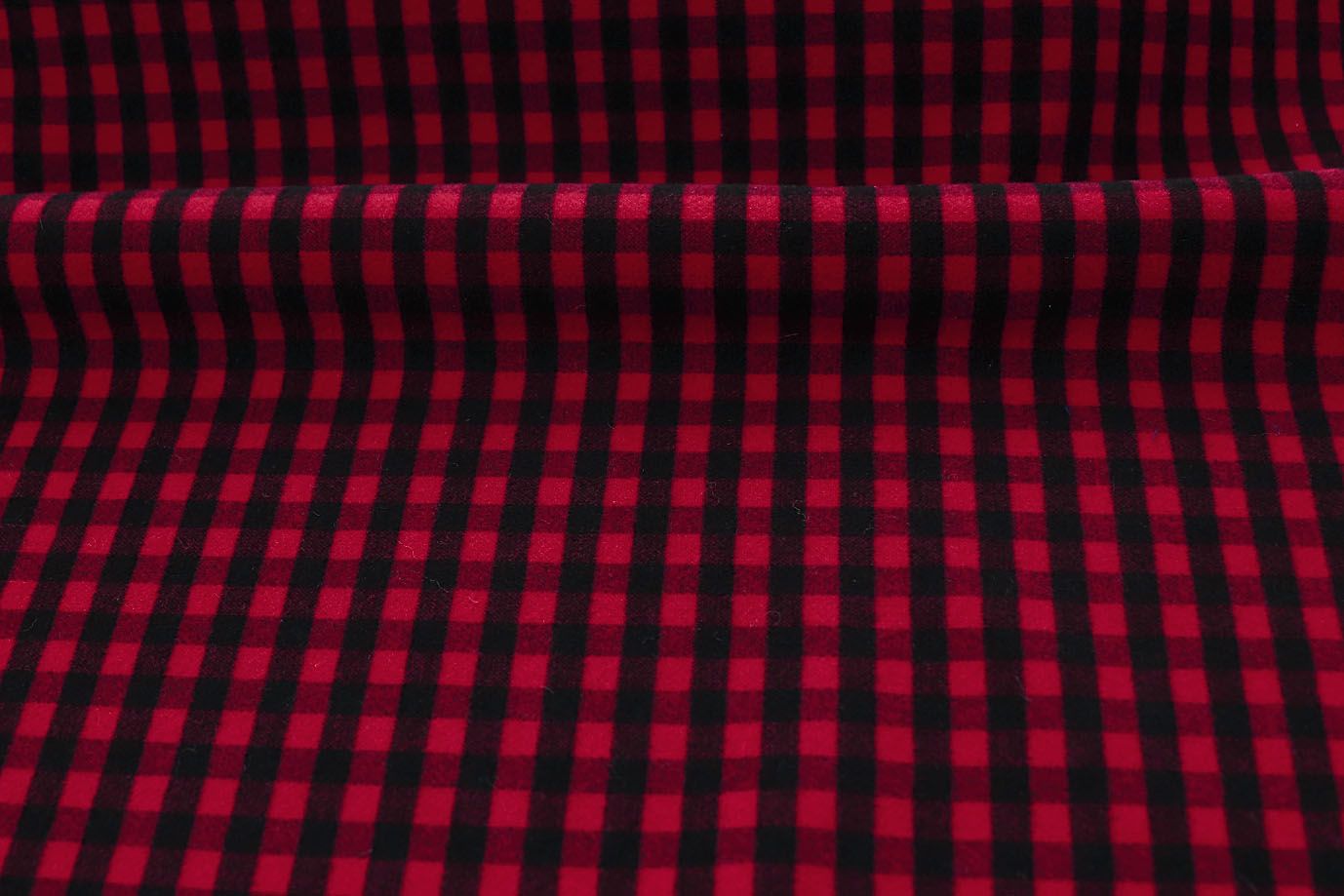 Пальтовая ткань принт/клетка черно-красная 294-H100/C#2