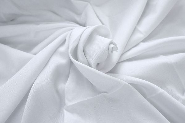 Штапель твил стрейч/белый 4062-PY/C#1