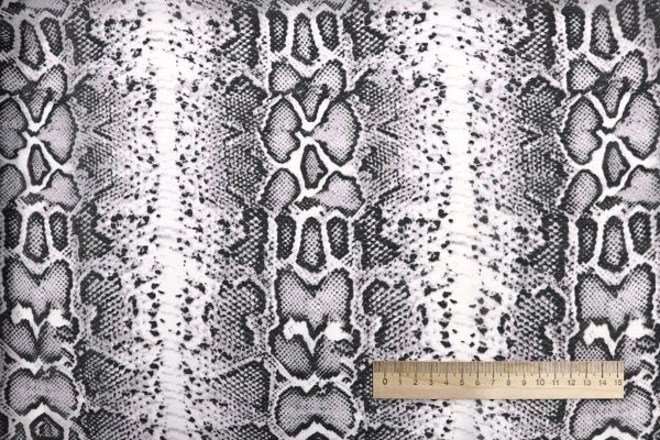 Органза принт/змея серо-белая 3890-PY/D#2/C#3