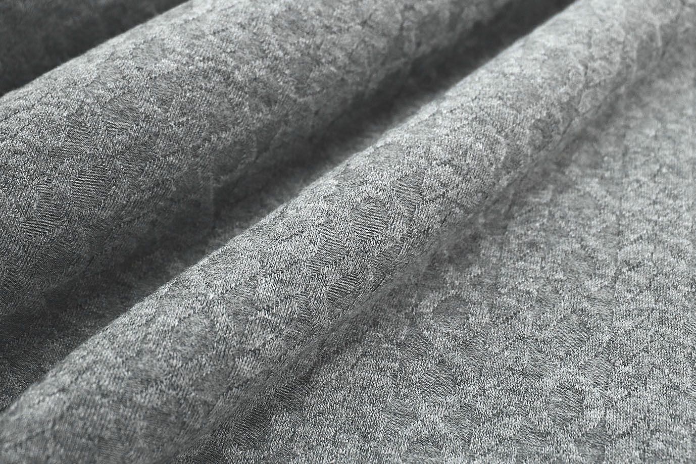 Трикотаж "Косичка" жаккард/серый VT-11691/D#1/C#3