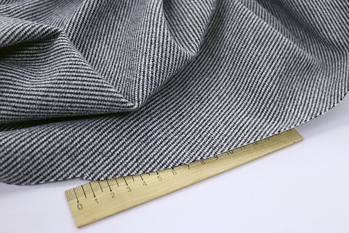 Пальтовая ткань "Диагональ"/серый 1325-PY/C#1