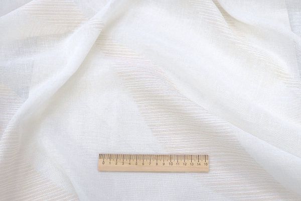 Тюль принт/молочный на белом 1520-19/C#Beige