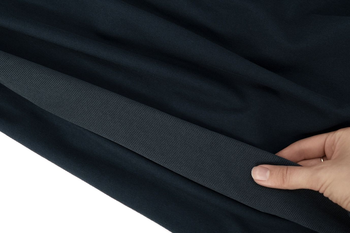 Трикотаж футер 2х нитка/черно-синий 2903-PY/C#24 (10612) (4043)