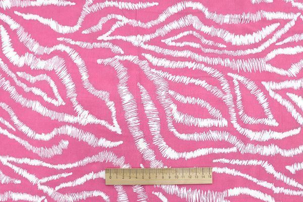 Штапель принт/бело-розовый 1374-PY/D#15/C#5