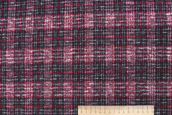 Трикотаж жаккард принт/красно-черный 3257-22-PY/D#18/C#1