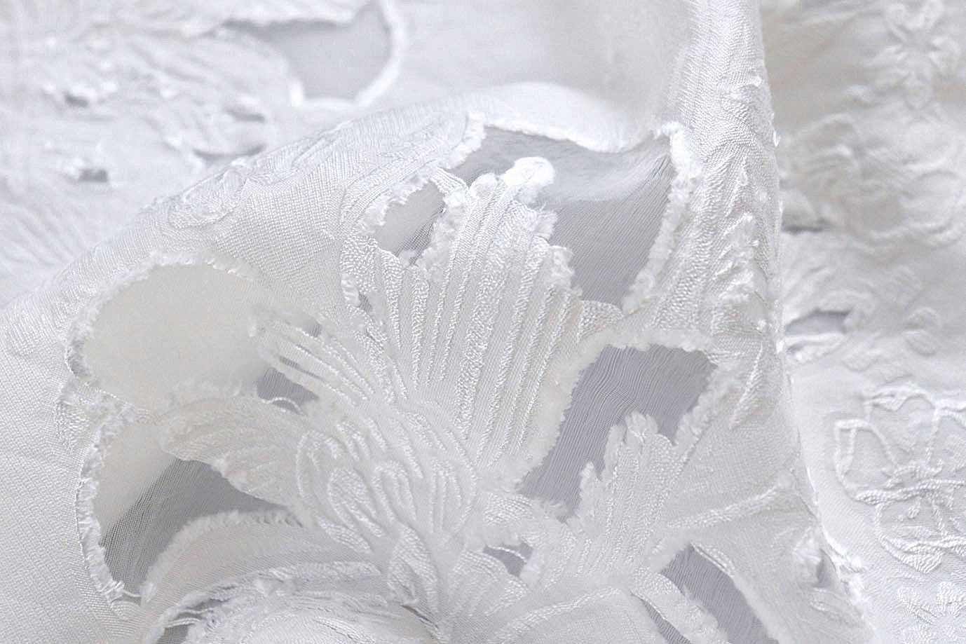 Блузочная ткань жаккард/белый 4030-PY/D#2/C#1