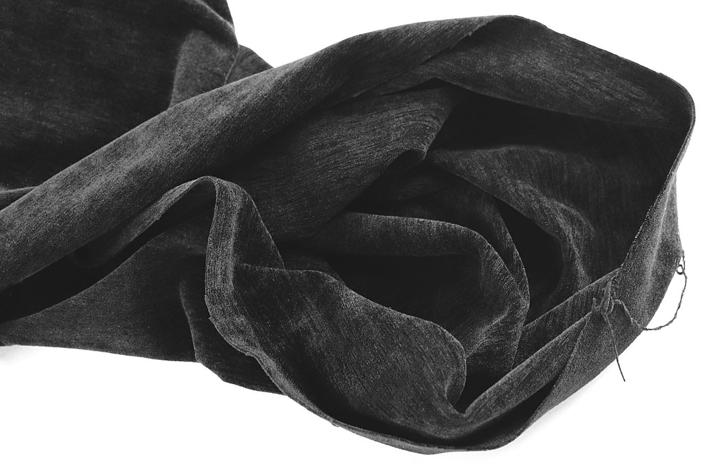 Трикотаж велюр меланж/черный 3989-PY/C#7