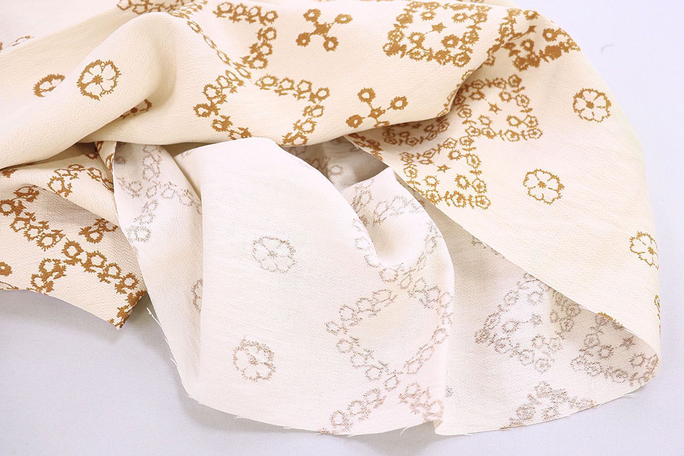 Лен БОХО принт/коричневый на кремовом 3857-PY/D#2/C#2