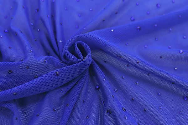 Сетка со стразами/электрик 3783-PY/C#7