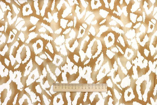 Штапель принт/коричневый на молочном 3858-PY/D#23/C#2