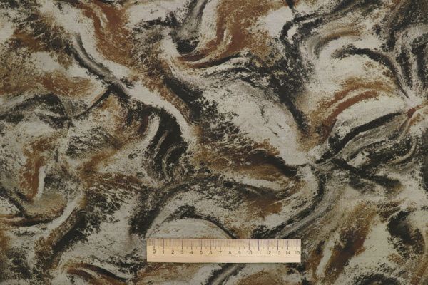 Сатин "Морокко" принт/черно-коричневый на сером 3888-PY/D#6/C#1