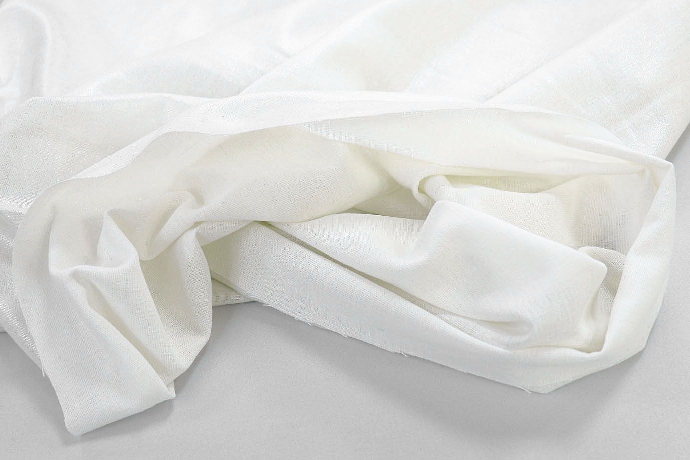 Лен с люрексом/белый 3799-PY/C#1