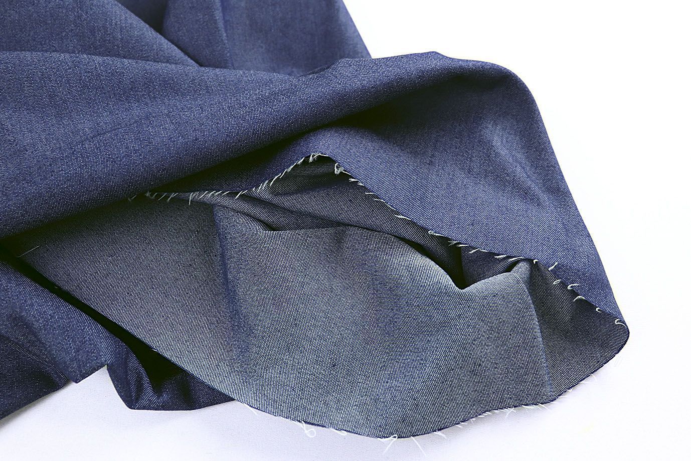 Джинс рубашечный стрейч/синий 12115/C#2