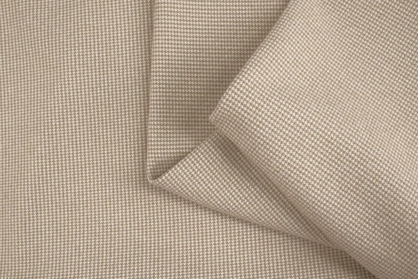 Пальтовый трикотаж "Гусиная лапка" принт/бежевый 2809-20-PY/C#2 (10529)