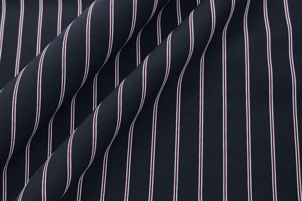 Костюмная ткань "Мадонна" принт/полоска темно-синяя 2586-PY/D#4/С#1