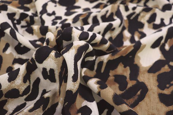 Лен TENCEL принт/черно-бежевый 3846-PY/D#7/C#1