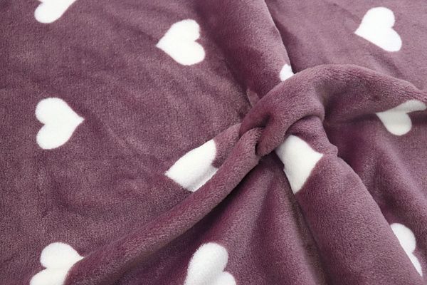 Велсофт принт/сердечки белые на красно-сиреневом AP221208110/D#222-FLA280YH/C#Y21010239-1