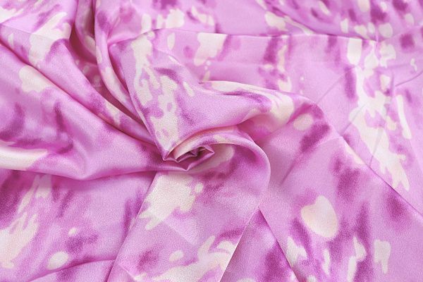 Блузочная ткань "Арина" креп принт/малиново-бежевый 3614-PY/D#3/C#1