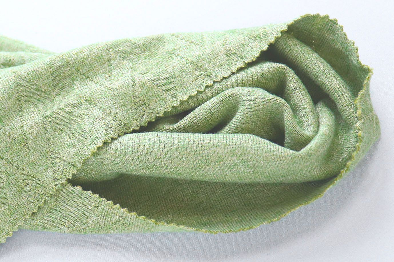 Трикотаж жаккард/зеленый 3990-PY/D#1/C#9