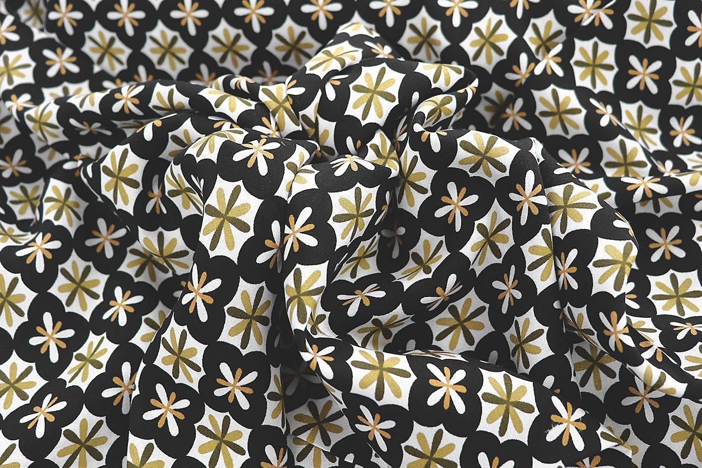 Штапель принт/черно-зеленый 1374-PY/D#35/C#4