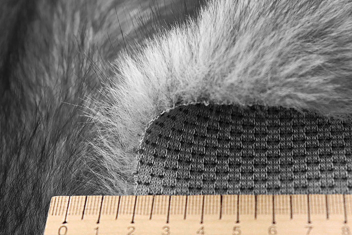 Искусственный мех "Песец" длинноворсовая/серый AP50402/D#289-2025077/C#A