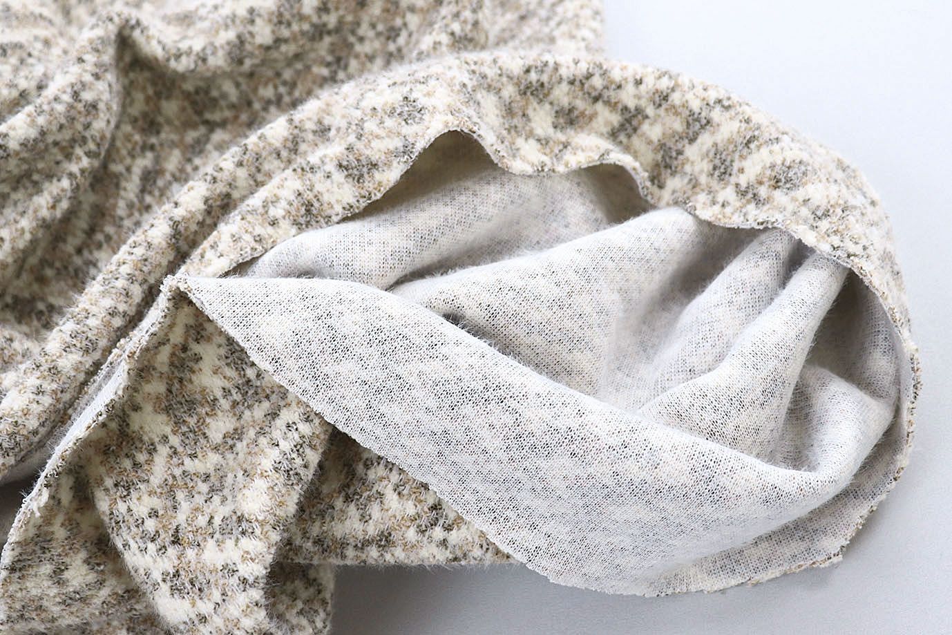 Трикотаж жаккард двуцветный/коричнево-оранжевый 4046-PY/C#1