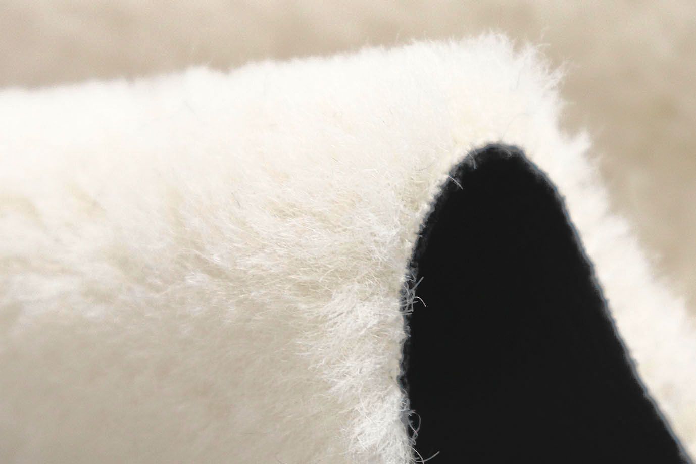 Искусственный мех "Кёрли" на коже/бежевый на черном AP5072410/D#1103-3068/C#21