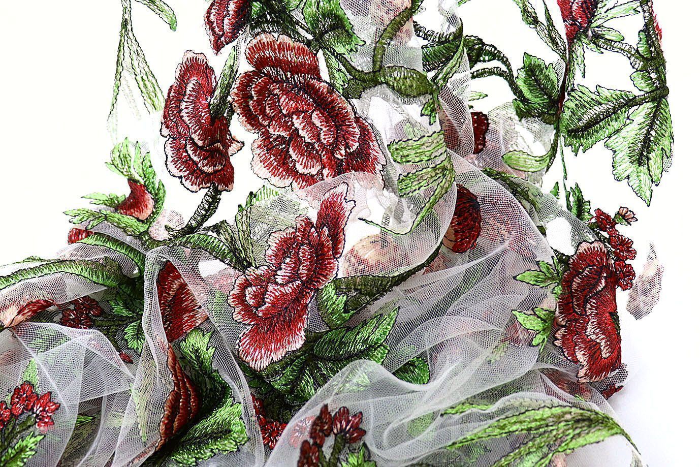 Сетка с вышивкой/белый 16444/D#2/C#2