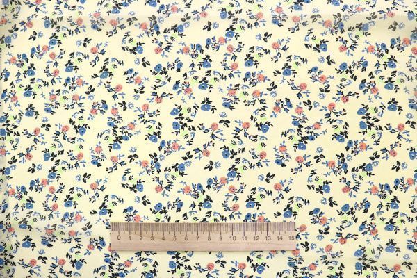 Шифон принт/цветы на желтом 3926-PY/D#2/C#2