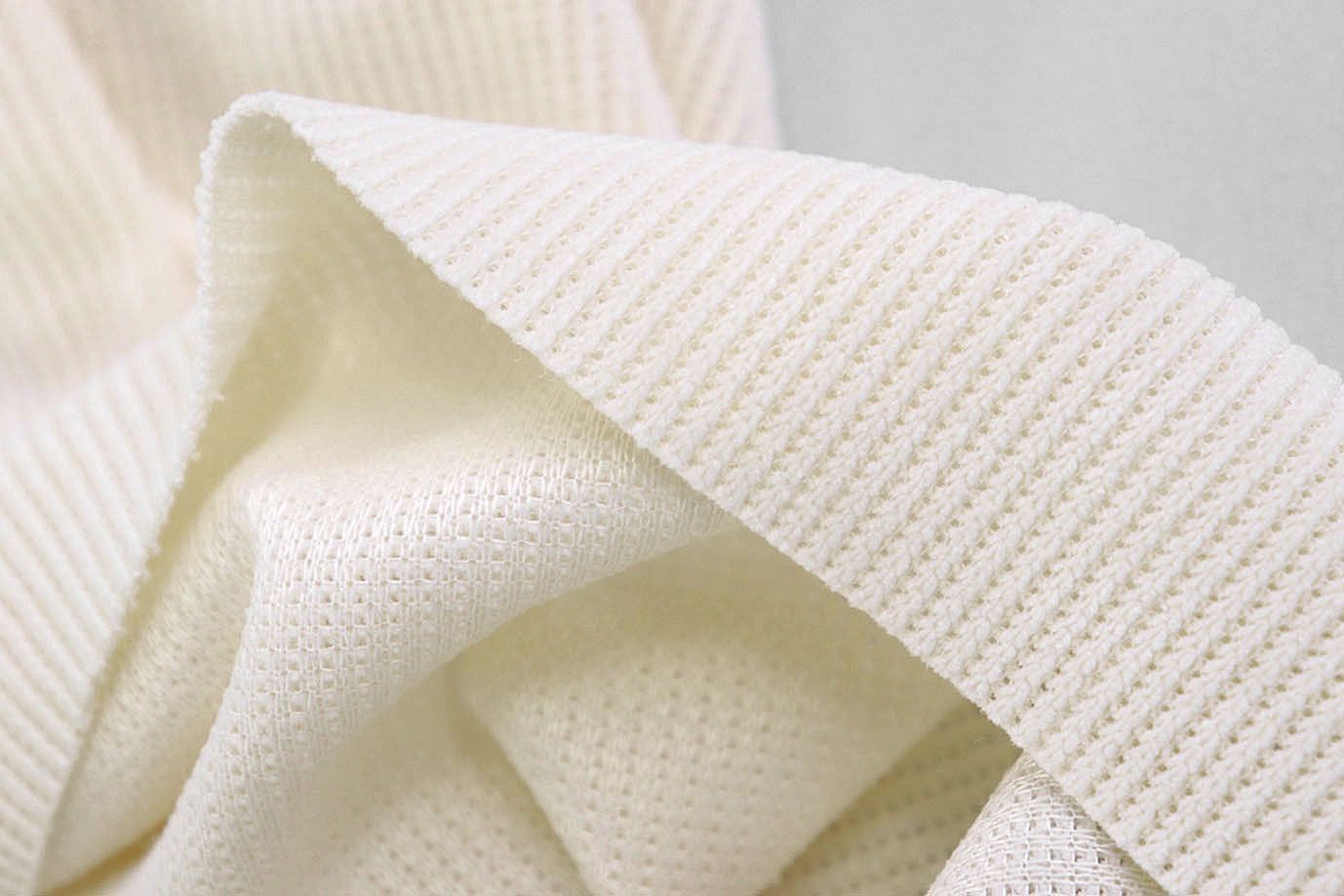 Трикотаж вельвет/молочный 3742-PY/C#1