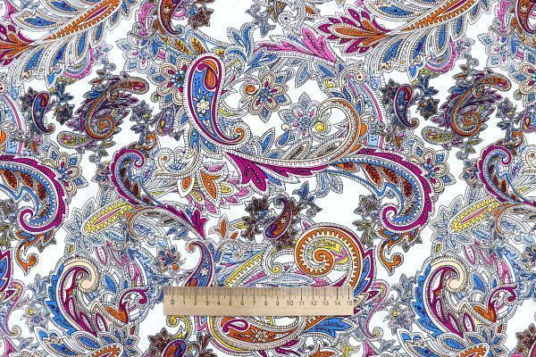 Штапель принт/узор на белом 3861-PY/D#3/C#4