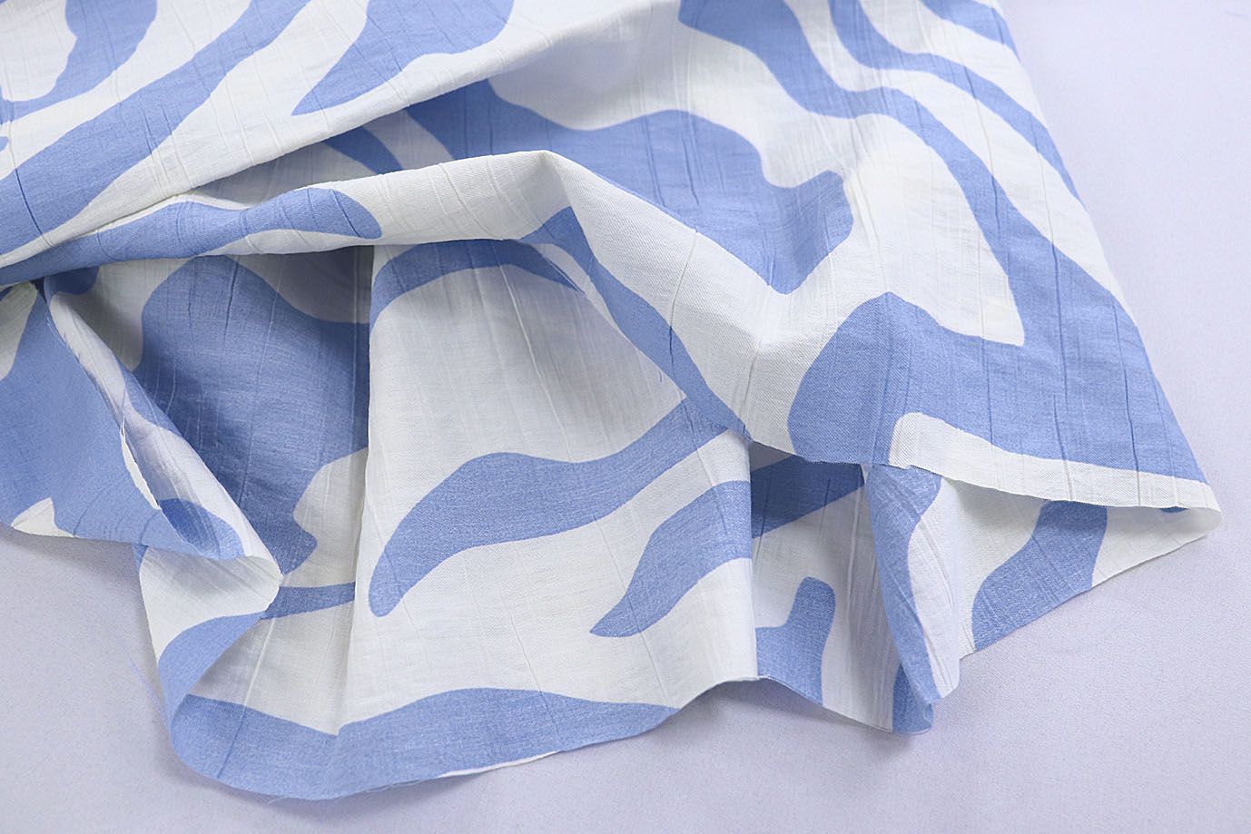 Лен N/R принт/сине-белый 3891-PY/D#4/C#3