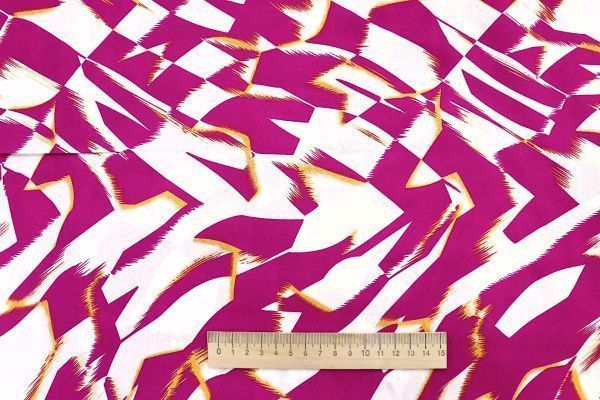 Штапель принт/фиолетово-молочный 1374-PY/D#18/C#1