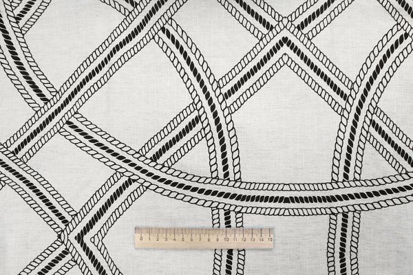 Лен слаб принт/черный на белом 4036-PY/C#3