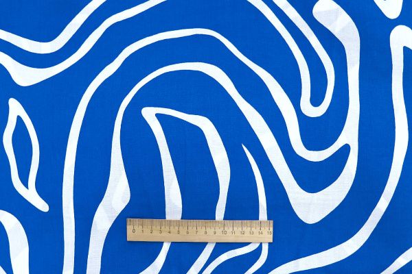 Штапель принт/бело-синий 1374-PY/D#9/C#6