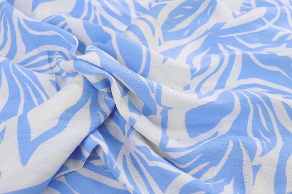 Лен БОХО принт/бело-голубой 3815-PY/D#4/C#3