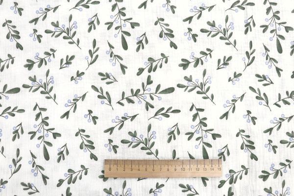 Муслин принт/ягоды голубые на белом 1393-PY/D#16/C#2